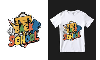 Back to school typography tshirt design
