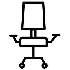 Armchair Chair Furniture Line Icon