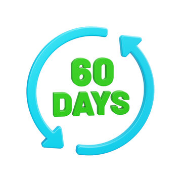 60 days 3d render icon