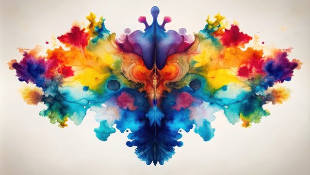 Abstract inkblot test image for psychological evaluation, psychological, inkblot, therapy