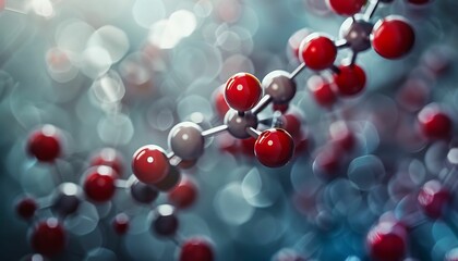 Abstract close up of molecule, science beaauty background hyper realistic