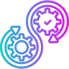 Devops Gradient Icon Vector