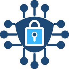 Cybersecurity Solid Color Icon Vector