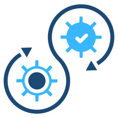 Devops Solid Color Icon Vector