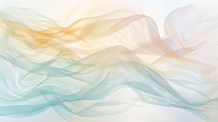 Obraz premium Abstract flowing waves in pastel colors creating a soft, dreamy background perfect for various design projects and artistic applications.
