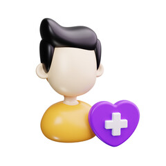 physical wellbeing 3d render icon