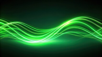 Green glowing neon wave abstract background, green, glowing, neon, wave, abstract, background, vibrant, energy, digital