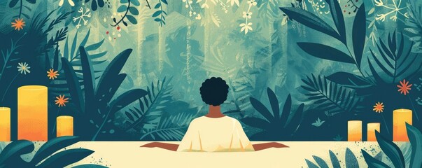 Relaxing spa environment with a person receiving a massage, representing self-care