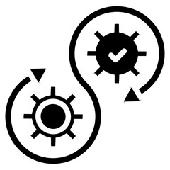 Devops Solid Icon Vector