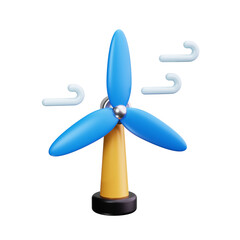 wind energy 3d render icon