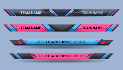 Sport Scoreboard Broadcast Graphic and Lower Thirds Template for soccer and football, vector illustration