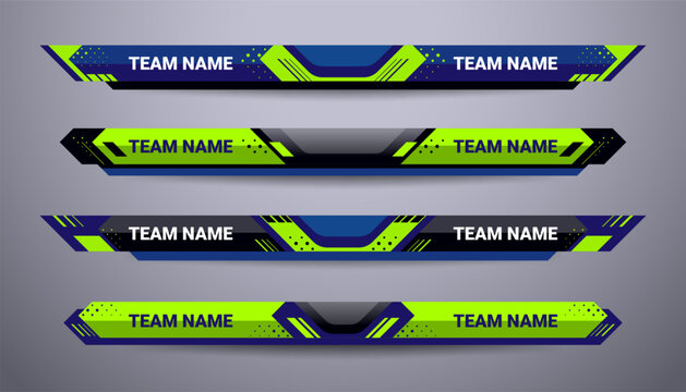 Sport Scoreboard Broadcast Graphic and Lower Thirds Template for soccer and football, vector illustration