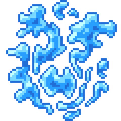 pixel art of abstract water symbol