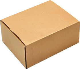 Cardboard box isolated on transparent background. PNG