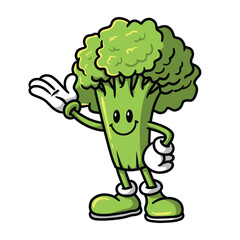 Cute Broccoli Cartoon