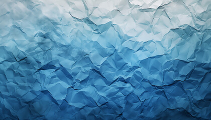 Obraz premium Crumpled paper texture with shades of blue, creating an abstract background