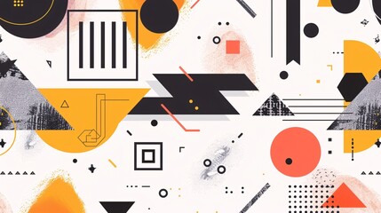 Obraz premium Abstract Geometric Pattern with White Background