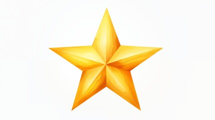 Obraz premium Golden Five-pointed Star Icon Symbolizing Achievement and Excellence