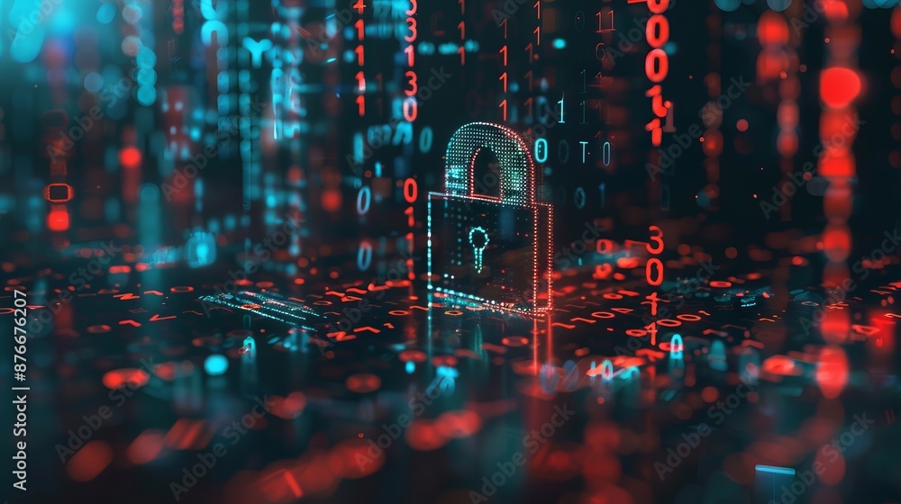 Poster digital security: a cyber lock in the matrix of data