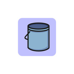 Paint can line icon. Painting, renovation, improvement. Construction concept. Vector illustration can be used for topics like service, do it yourself, creativity