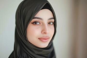 Naklejka premium Portrait of a Young Woman in a Hijab