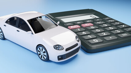 paying taxes, car insurance, buying and selling a car, tax, 3d illustration