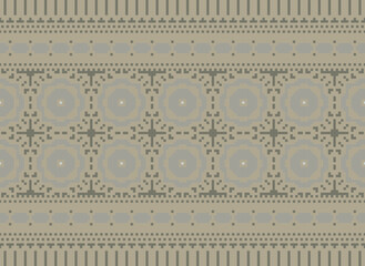 Ethnic Cross Stitch Pattern. Ethnic Neckline Embroidery Design. Geometric Neckline Traditional Stitch Pattern. Textile Collar Shirts Fashion.