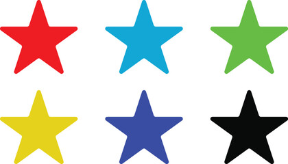 set of stars Star set from thin to thick line, set of geometric shapes, stars collection.Vector design.