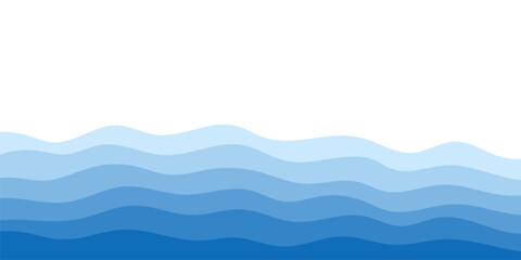 Background vector illustration of blue ocean wave layer