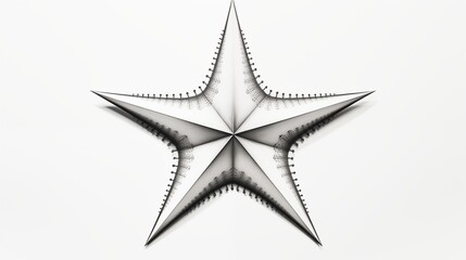 Intricate Geometric Star Pattern with Sharp Points and Symmetrical Shape