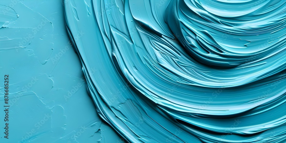 Poster vivid cobalt turquoise patterns blend to form a rich textured background. concept abstract art, text