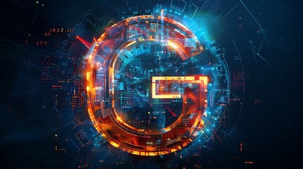 G Letter Abstract Technology Background