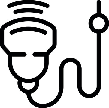 black ultrasound machine icon clip art preview