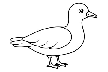 Dovekie icon vector line art illustration