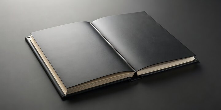 Blank black book mockup for branding and design inspiration, black, book, mockup, blank, template, branding, design