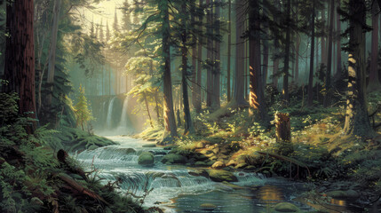 Obraz premium The overall mood should be serene, vibrant, and awe-inspiring, capturing the delicate balance and beauty of the natural world. 