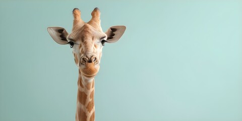 Playful cartoon giraffe with a long neck and colorful smile. Concept Cartoon Character, Giraffe, Long Neck, Colorful, Playful Smile © Anastasiia