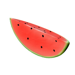 3d cute watermelon render realistic fresh fruit
