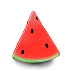3d cute watermelon render realistic fresh fruit