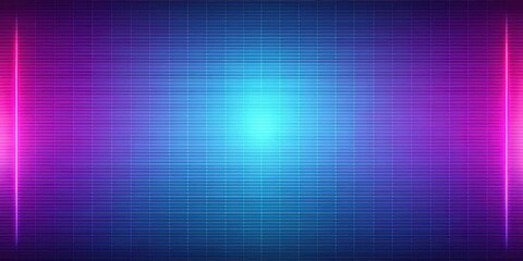 Fototapeta premium Neon background foil with purple and blue light, creating a psychedelic abstract gradient texture, neon, foil, purple, blue
