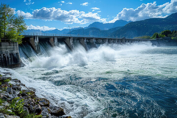Fototapeta premium A magnificent hydroelectric power station