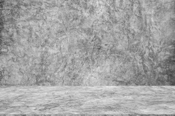 Wall empty studio interior background and backdrop of concrete cement wall in black and gray tones. Studio interior background and empty space Decorating ideas	