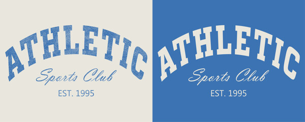 varsity graphic logo athletic sports club est. 1995 typographic vintage graphic slogan vector.