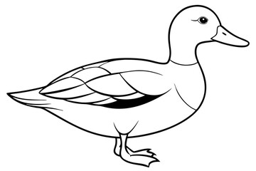 duck vector icon isolated on white background