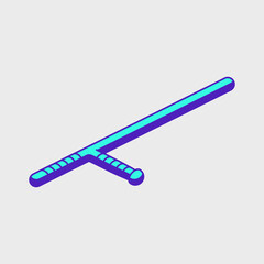 Baton isometric icon illustration