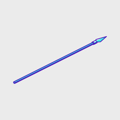 Spear isometric icon illustration