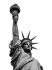 Fototapeta premium ancient Liberty of isolated halftone vintage dots texture cut-out retro magazine style collage element for mixed media trendy modern design