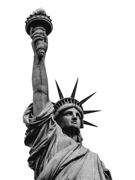 ancient Liberty of isolated halftone vintage dots texture cut-out retro magazine style collage element for mixed media trendy modern design