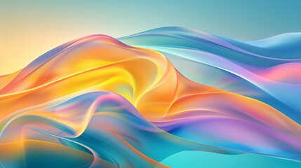 Obraz premium Abstract Colorful Waves and Curls