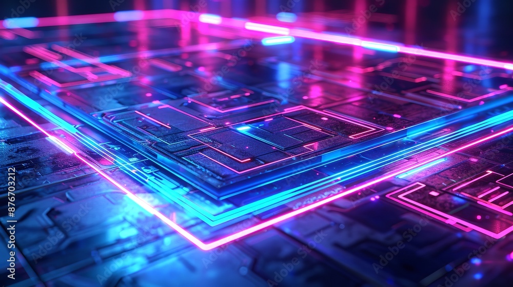 Aufkleber concept protect personal data. security system with fingerprint on cyber technology neon background